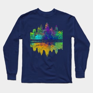 Colourful Angkor Wat Long Sleeve T-Shirt